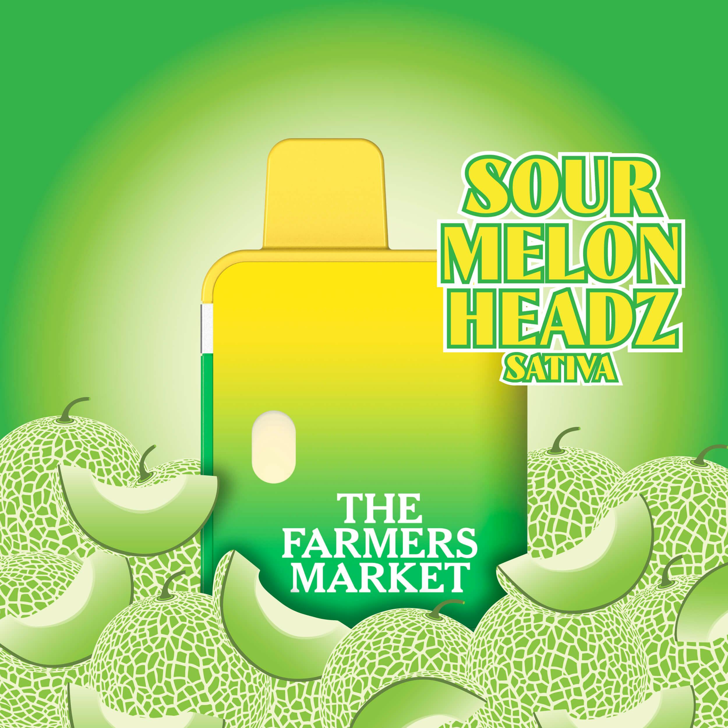 The Farmers Market - Sour Melon Headz - Disposable -
