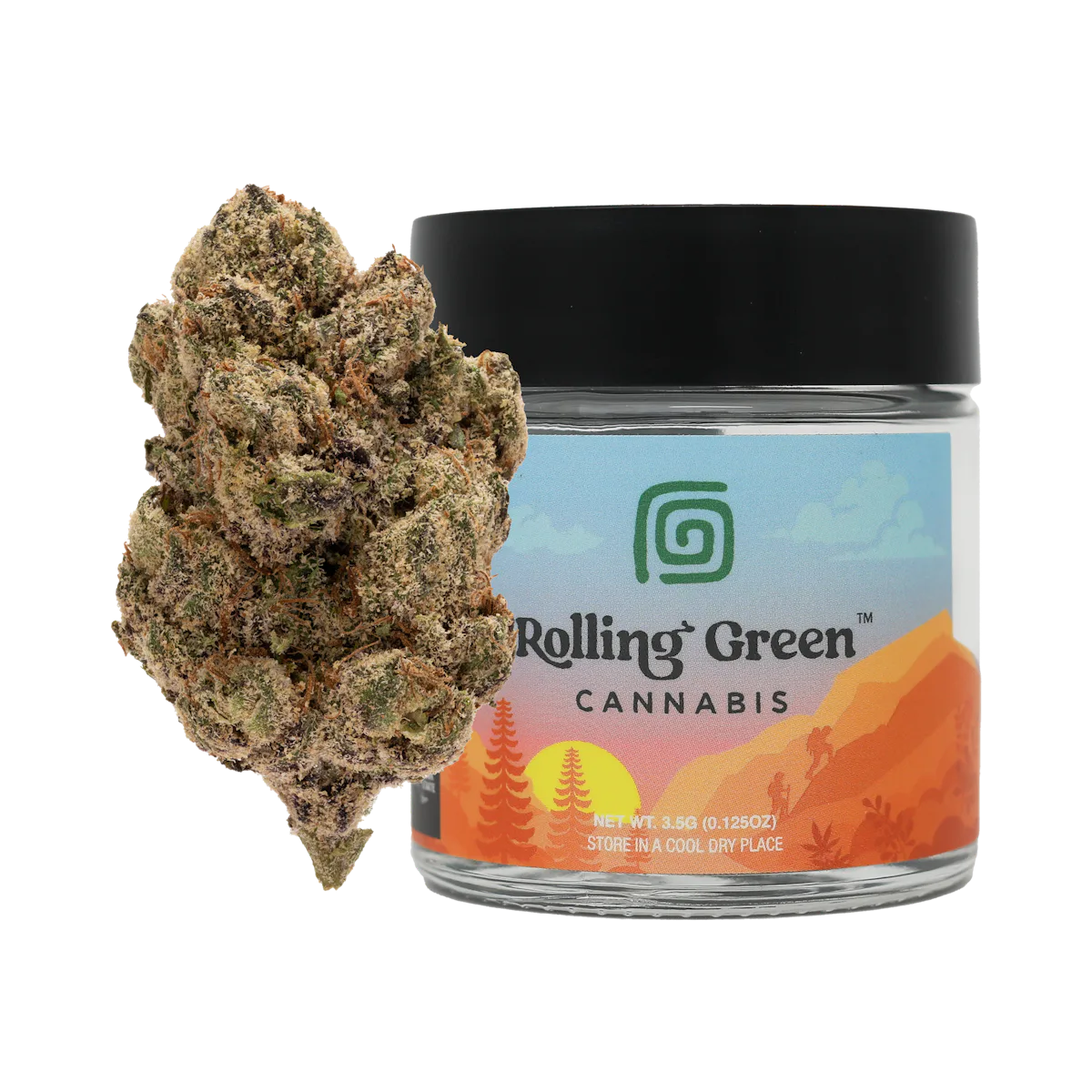 Rolling Green | Flower | Standard Jar | 3.5g | Cotton Candy Gelato