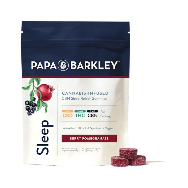 Papa & Barkley | Gummy | 20pk | 100mg | 1:1:1 | Sleep | Berry Pomegranate (THC:CBD:CBN)