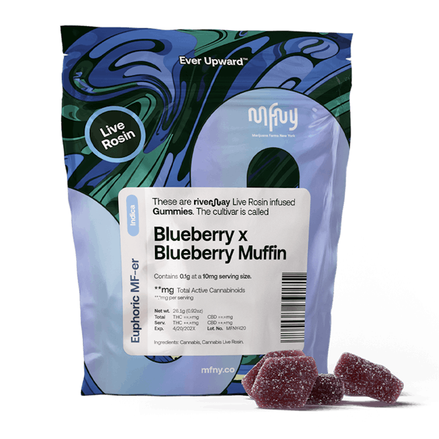 MFNY | Gummy | 10pk | 100mg | Live Rosin Blueberry x Blueberry Muffin