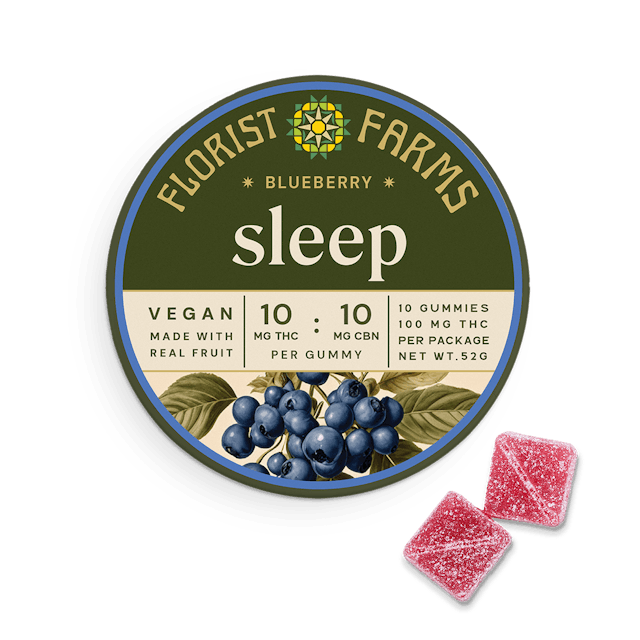 Florist Farms | Gummy | 10pk | 100mg | Sleep Blueberry THC:CBN