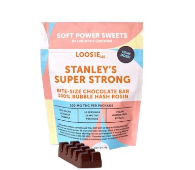 Soft Power Sweets | Edibles | 100mg | High Dose Bubble Hash Rosin Chocolate