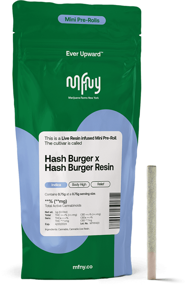 MFNY | Preroll | .75g | Live Resin Infused Hash Burger x Hash Burger