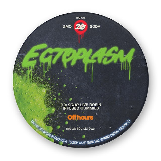 Off Hours | Gummy | 10pk | 100mg | Live Rosin GMO Soda "Sour Ectoplasm"