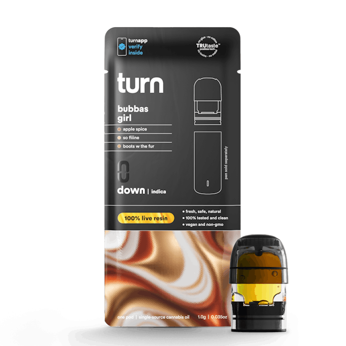 Turn | Vape | 1g Pod | Live Resin Bubbas Girl