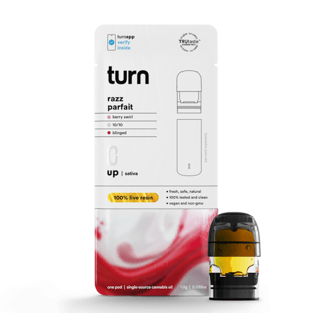 Turn | Vape | 1g Pod | Live Resin Razz Parfait