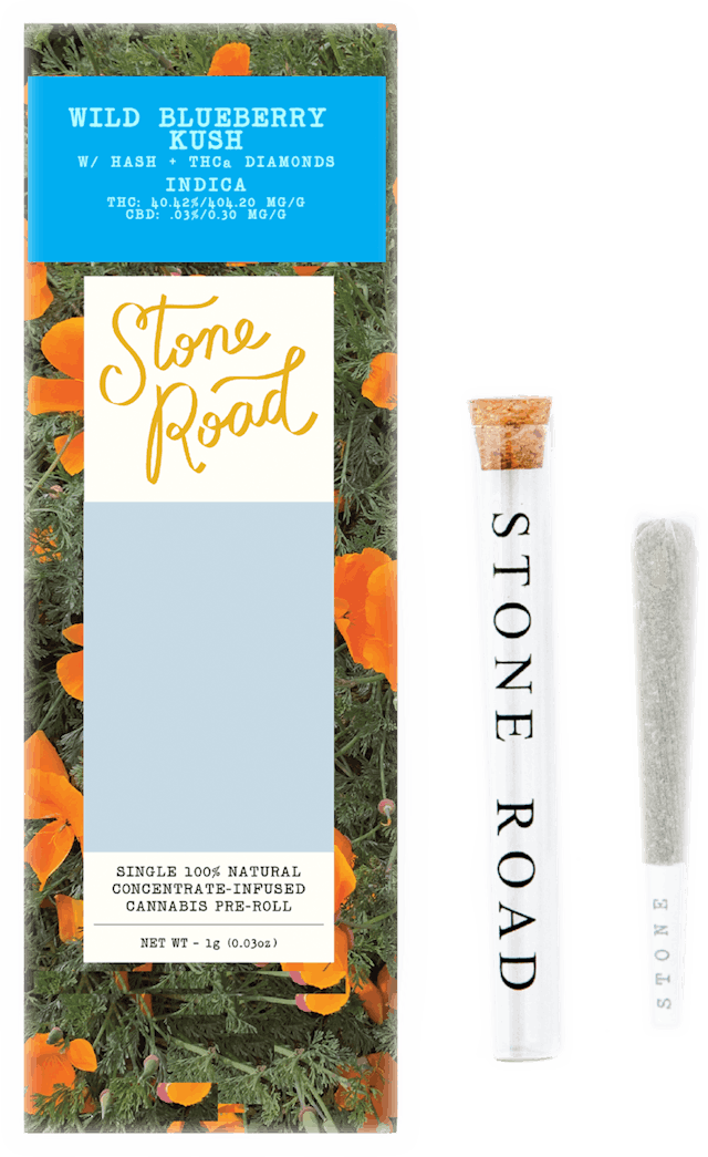 Stone Road | Preroll | 1g | Infused Wild Blueberry Kush