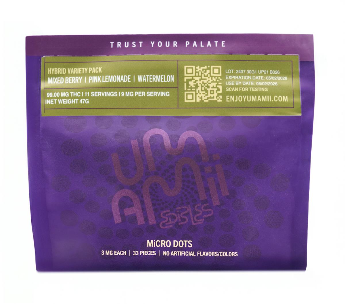 Umamii | Gummy | 33pk | 99mg | Cured Resin Microdots