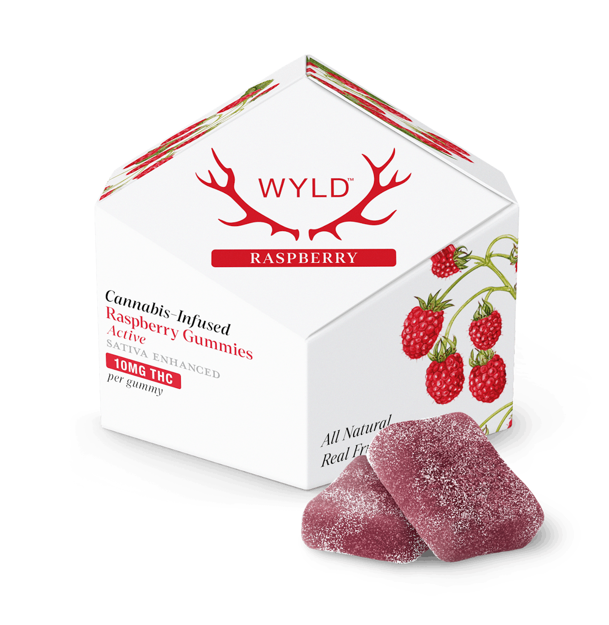 WYLD | Gummy | 10pk | 100mg | Active Raspberry