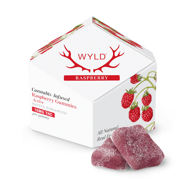 WYLD | Gummy | 10pk | 100mg | Active Raspberry
