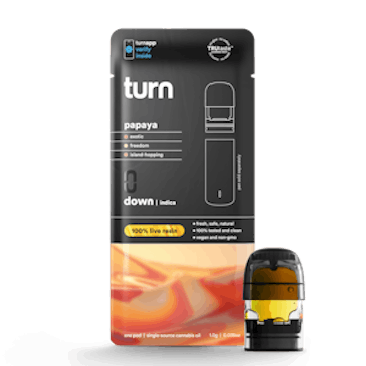 Turn | Vape | 1g Pod | Live Resin Papaya