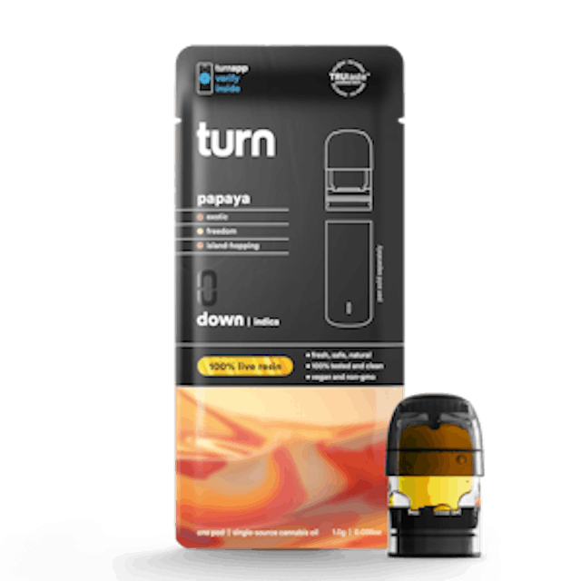 Turn | Vape | 1g Pod | Live Resin Papaya