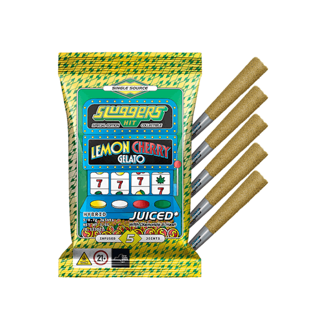 Sluggers | Preroll | 5pk | 3.5g | Infused Lemon Cherry Gelato