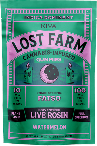 Lost Farm | Gummy | 10pk | 100mg | Live Rosin Fatso x Watermelon