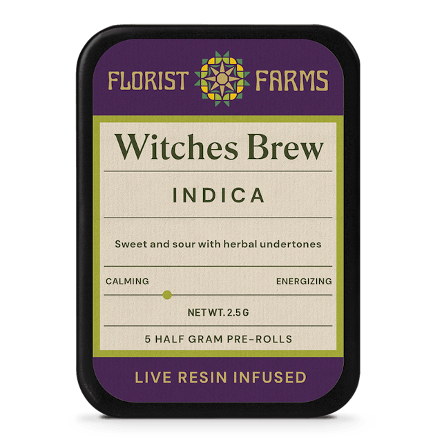 Florist Farms | Preroll | 5pk | 2.5g | Live Resin Infused Witches Brew