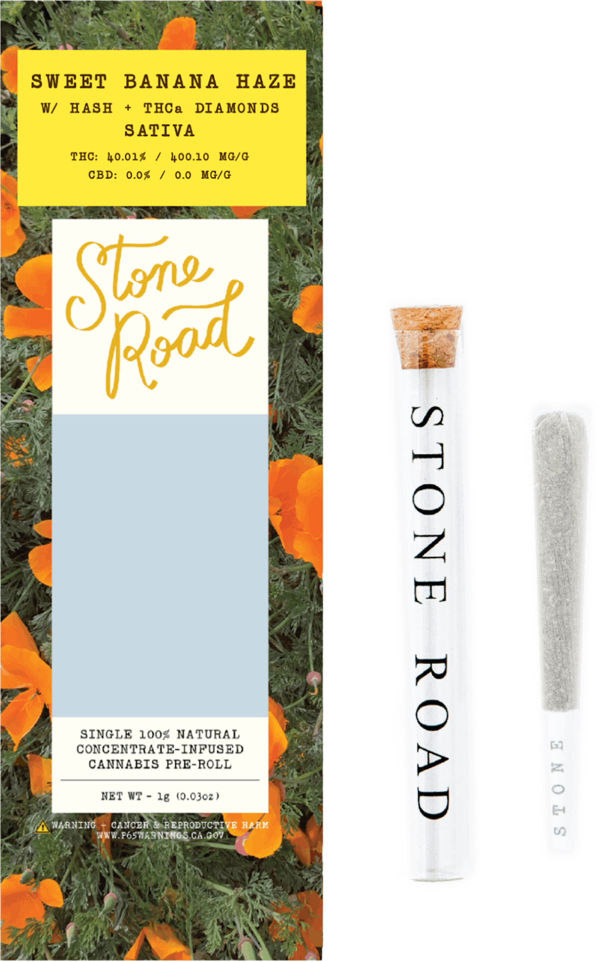 Stone Road | Preroll | 1g | Infused Sweet Banana Haze