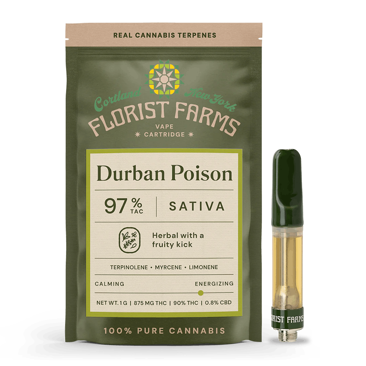 Florist Farms | Vape | 1g Cart | Durban Poison