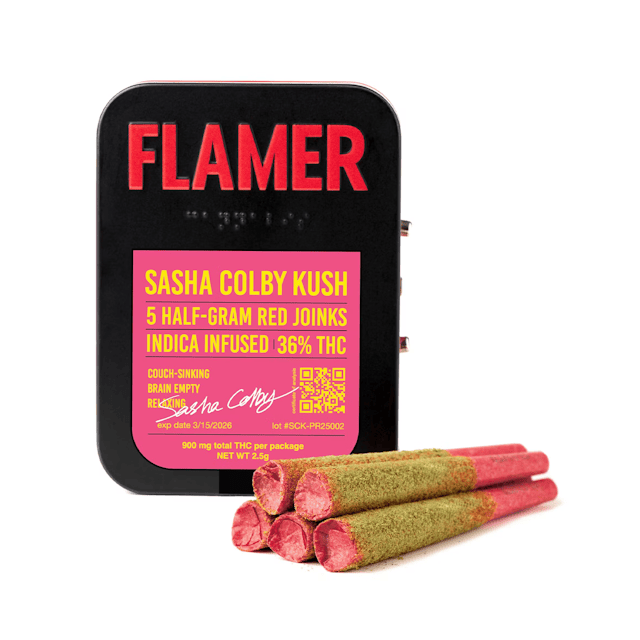 Flamer | Preroll | 5pk | 2.5g | Hash Infused Sasha Colby Kush