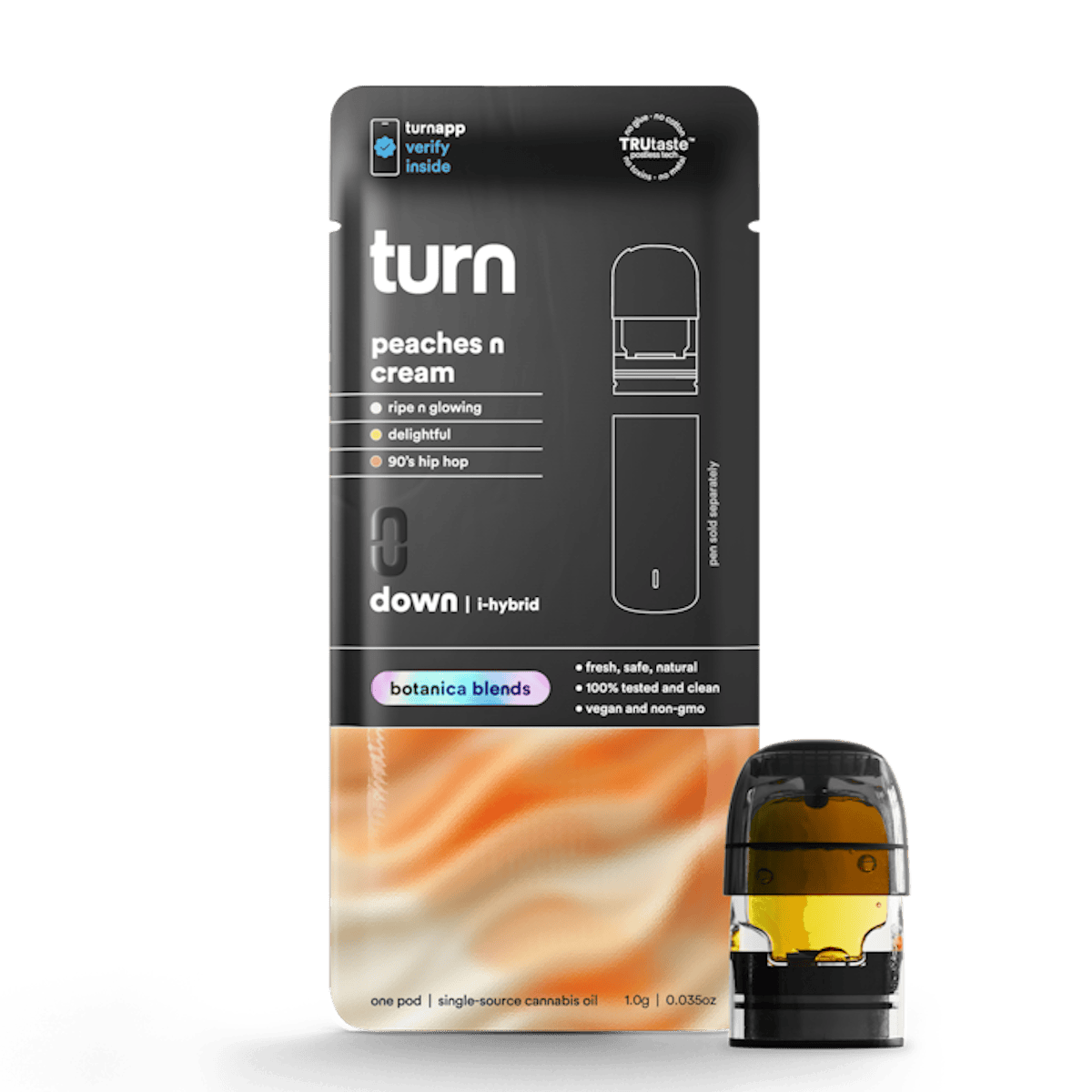 Turn | Vape | 1g Pod | Peaches N Cream
