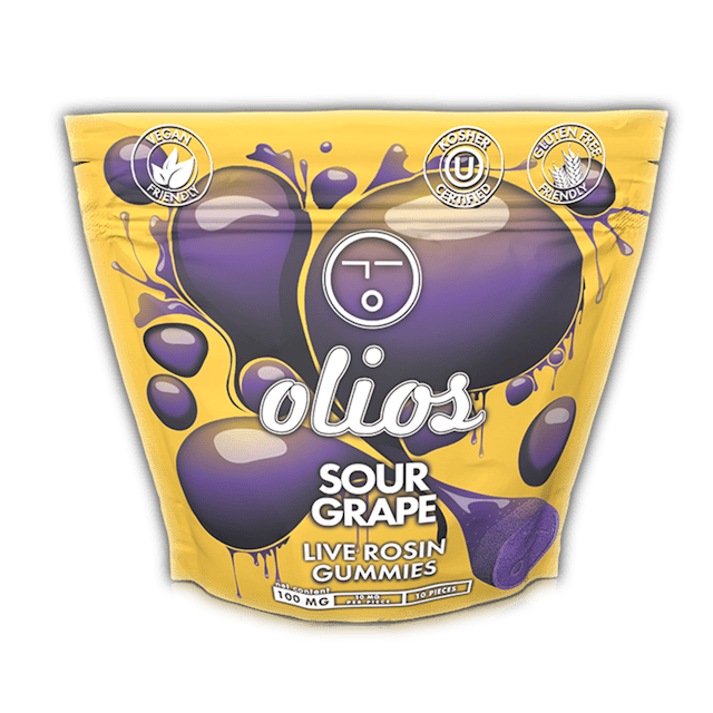 Olio | Gummy | 100mg | Live Rosin Sour Grape