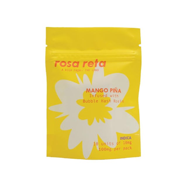 Rosa Reta | Gummy | 10pk | 100mg | Bubble Hash Rosin Mango Pina