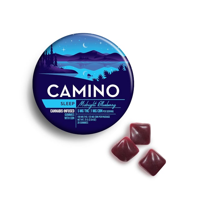 Camino | Gummy | 20pk | 100mg | 5:1 (THC : CBN) | SLEEP Midnight Blueberry
