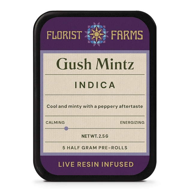 Florist Farms | Preroll | 5pk | 2.5g | Live Resin Infused Gush Mintz