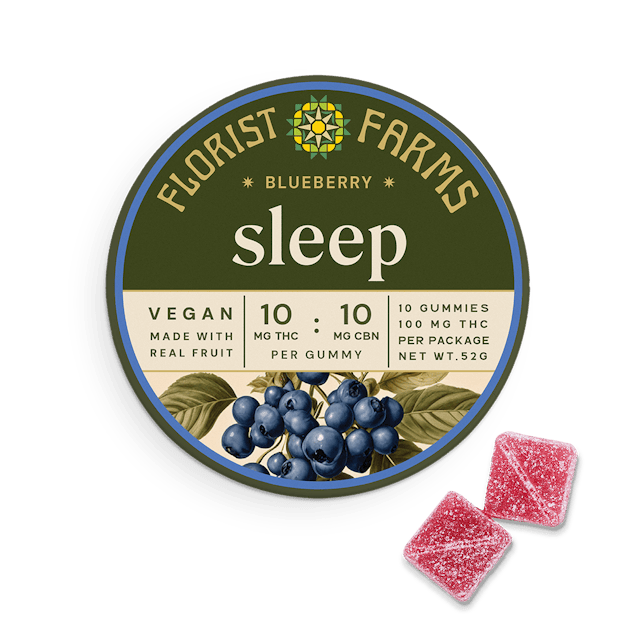 Florist Farms | Gummy | 10pk | 100mg | Sleep Blueberry THC:CBN