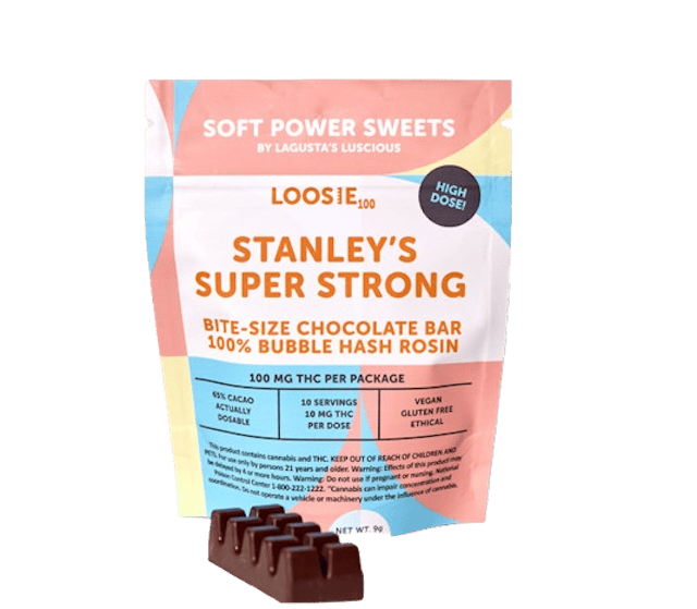 Soft Power Sweets | Edibles | 100mg | High Dose Bubble Hash Rosin Chocolate