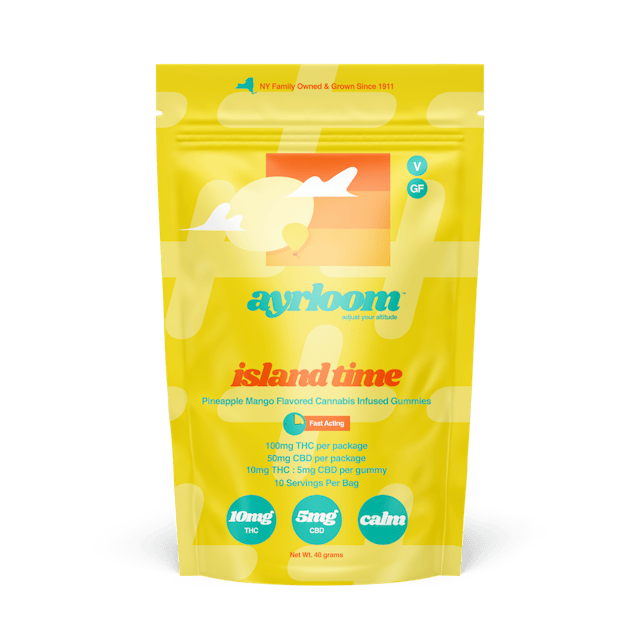 Ayrloom | Gummy | 10pk | 100mg | 2:1 (THC:CBD) | UP Island Time