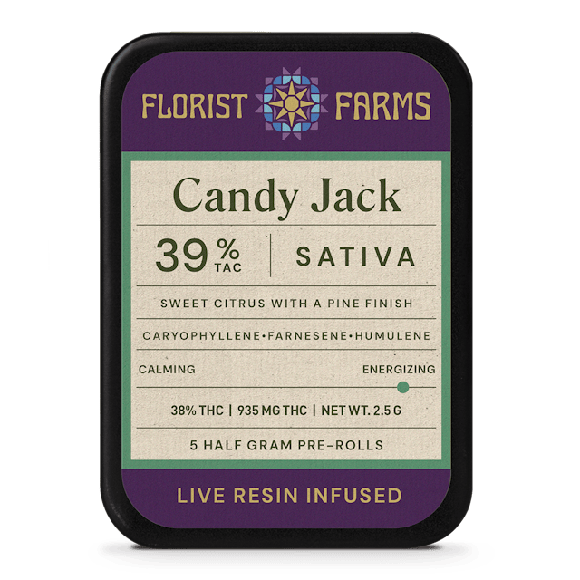 Florist Farms | Preroll | 5pk | 2.5g | Live Resin Infused Candy Jack