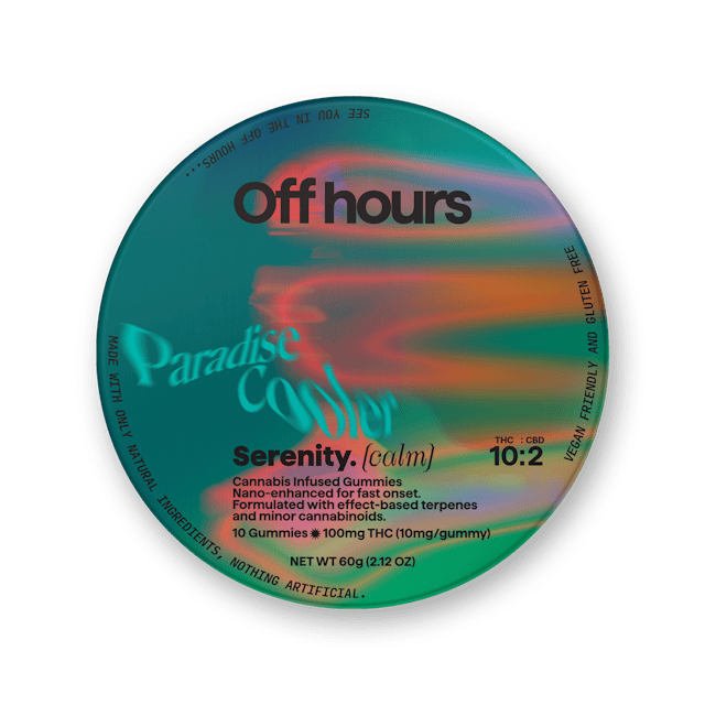 Off Hours | Gummy | 10pk | 100mg | SERENITY Paradise Cooler (THC:CBD)