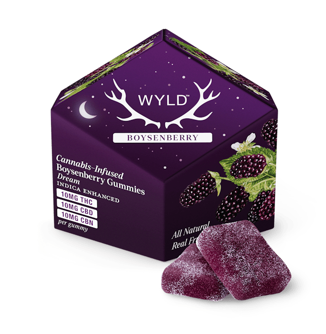 WYLD | Gummy | 10pk | 100mg | Dream Boysenberry 1:1:1 (THC:CBD:CBN)