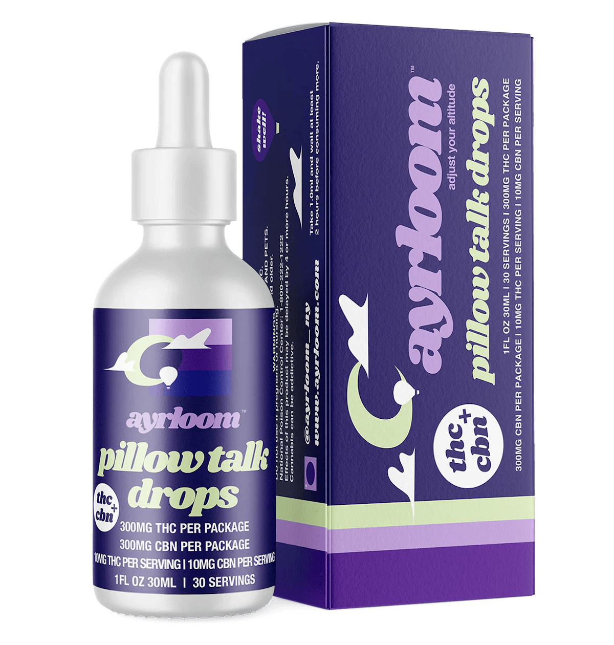 Ayrloom | Tincture | 300mg 1:1 (THC:CBN) | Pillow Talk Drops