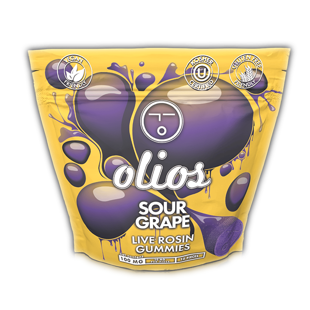 Olio | Gummy | 100mg | Live Rosin Sour Grape