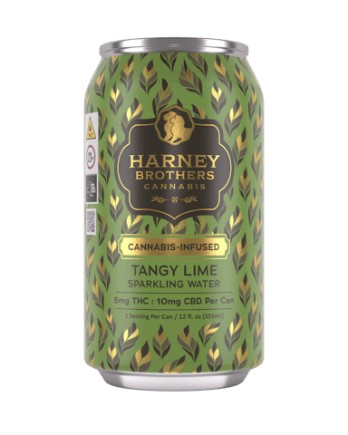 Harney Brothers | Beverage | 10mg THC : 10mg CBD | Tangy Lime Sparkling Water