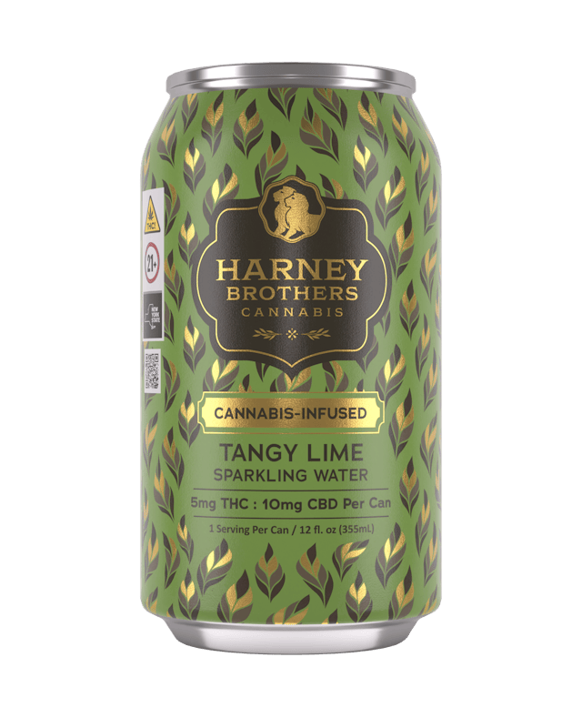 Harney Brothers | Beverage | 10mg THC : 10mg CBD | Tangy Lime Sparkling Water