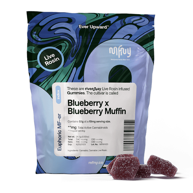 MFNY | Gummy | 10pk | 100mg | Live Rosin Blueberry x Blueberry Muffin