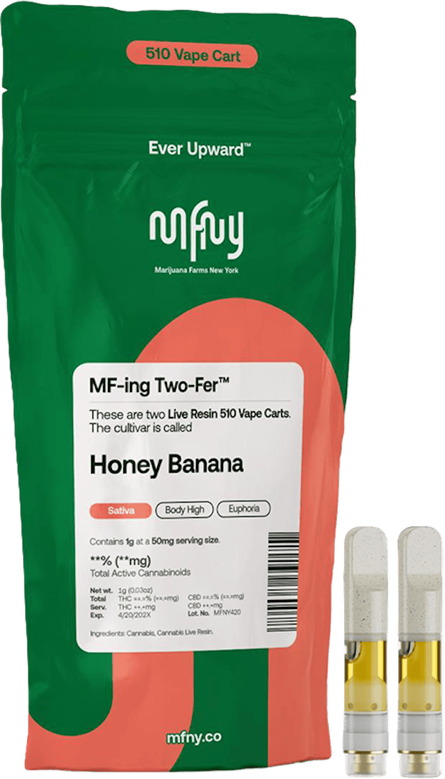 MFNY | Vape | 2pk .5g Cart | Live Resin Honey Banana