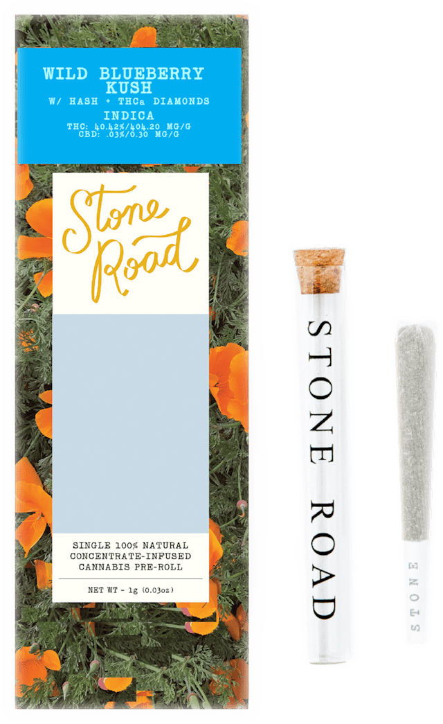 Stone Road | Preroll | 1g | Infused Wild Blueberry Kush