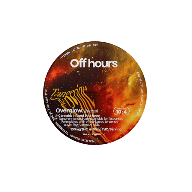 Off Hours | Gummy | 100mg | OVERGLOW Rope - Sour Tangerine Sunrise