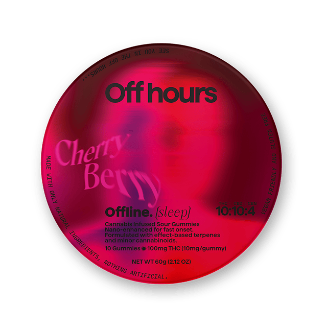 Off Hours | Gummy | 10pk | 100mg | OFFLINE Cherry Berry (THC:CBN:CBD)