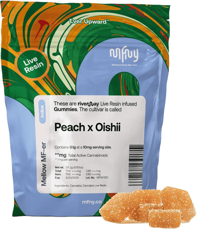 MFNY | Gummy | 10pk | 100mg | Live Resin Peach x Oishii