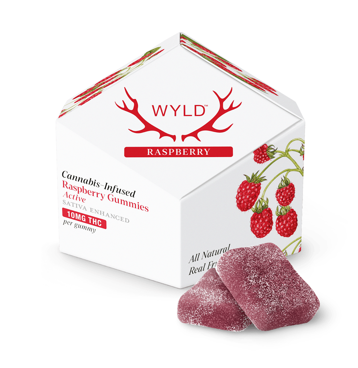 WYLD | Gummy | 10pk | 100mg | Active Raspberry