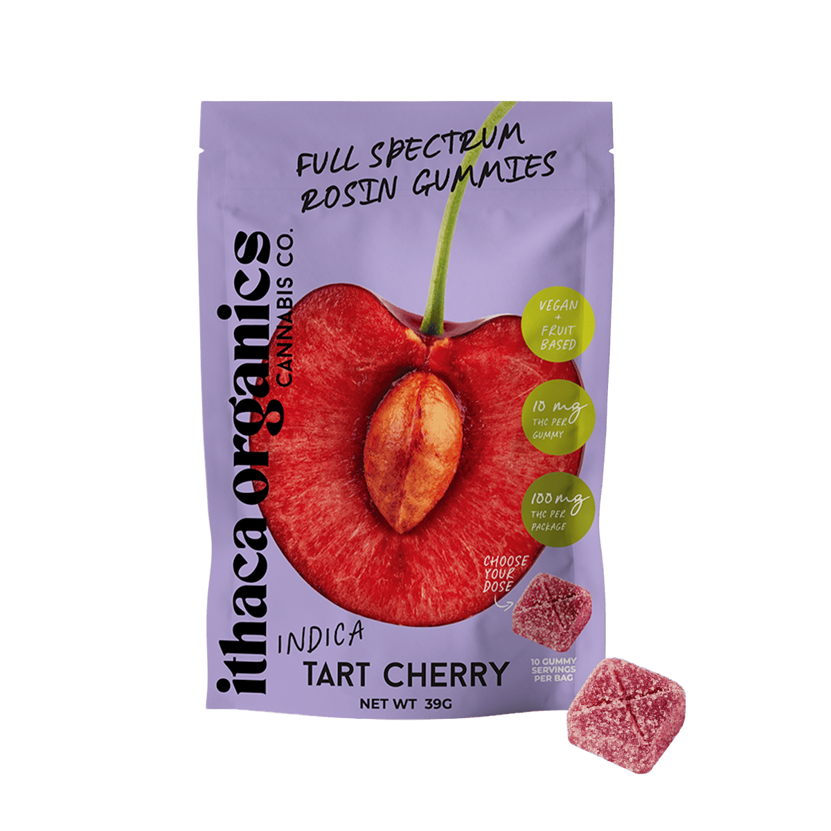 Ithaca Organics | Gummy | 10pk | 100mg | Rosin Tart Cherry
