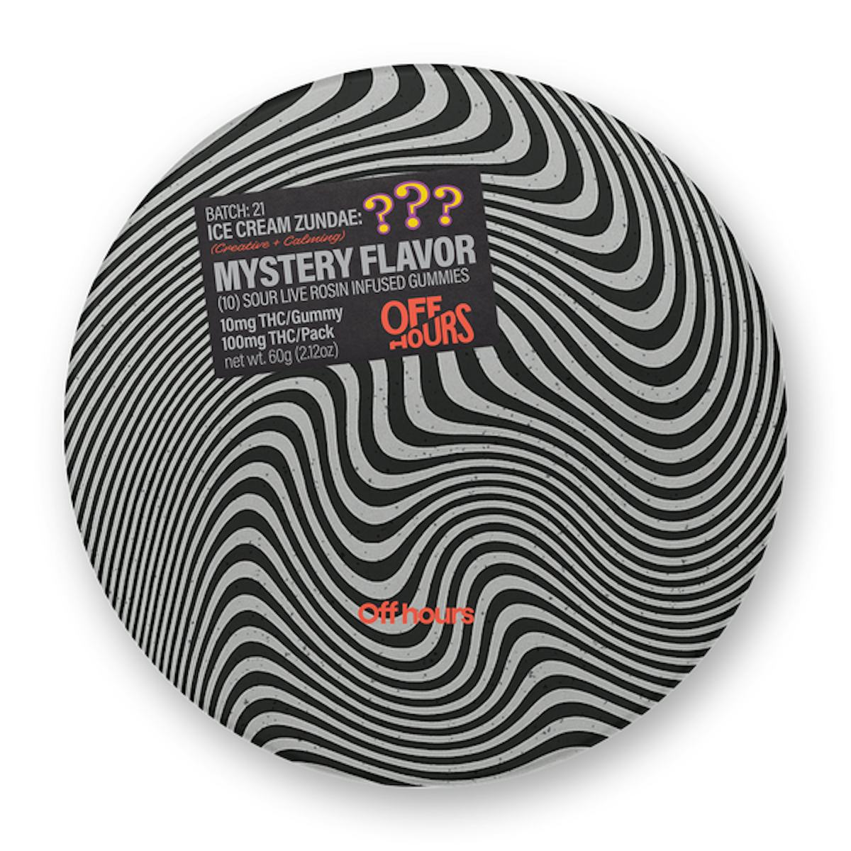 Off Hours | Gummy | 10pk | 100mg | Live Rosin Ice Cream Zundae "Mystery Flavor"