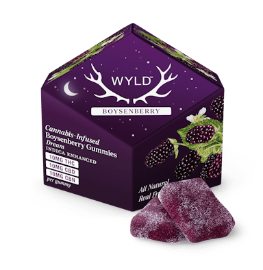 WYLD | Gummy | 10pk | 100mg | Dream Boysenberry 1:1:1 (THC:CBD:CBN)