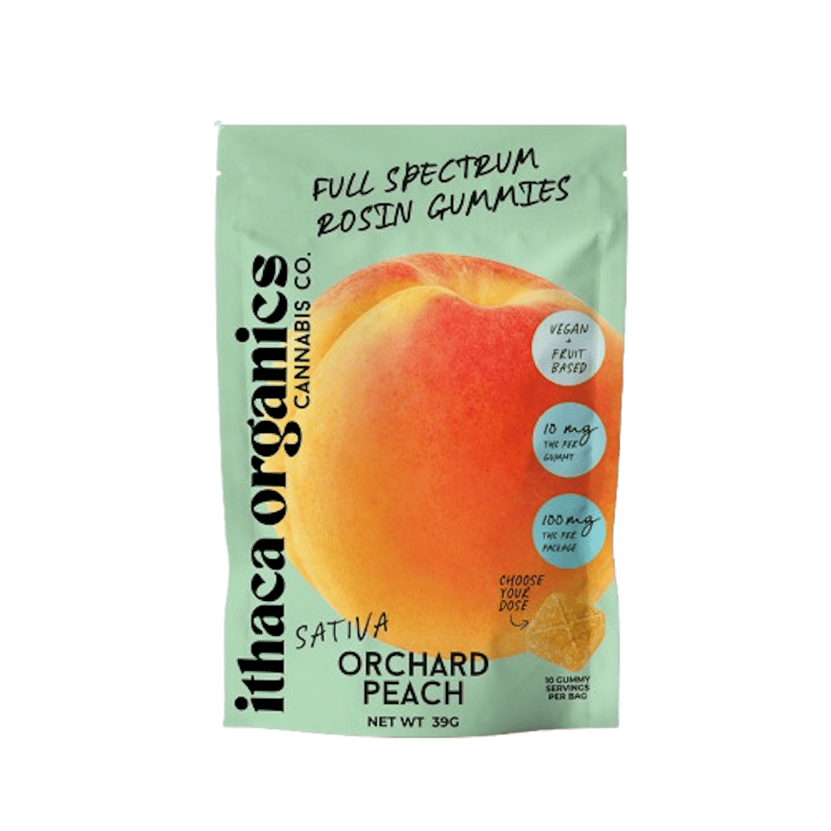 Ithaca Organics | Gummy | 10pk | 100mg | Rosin Orchard Peach