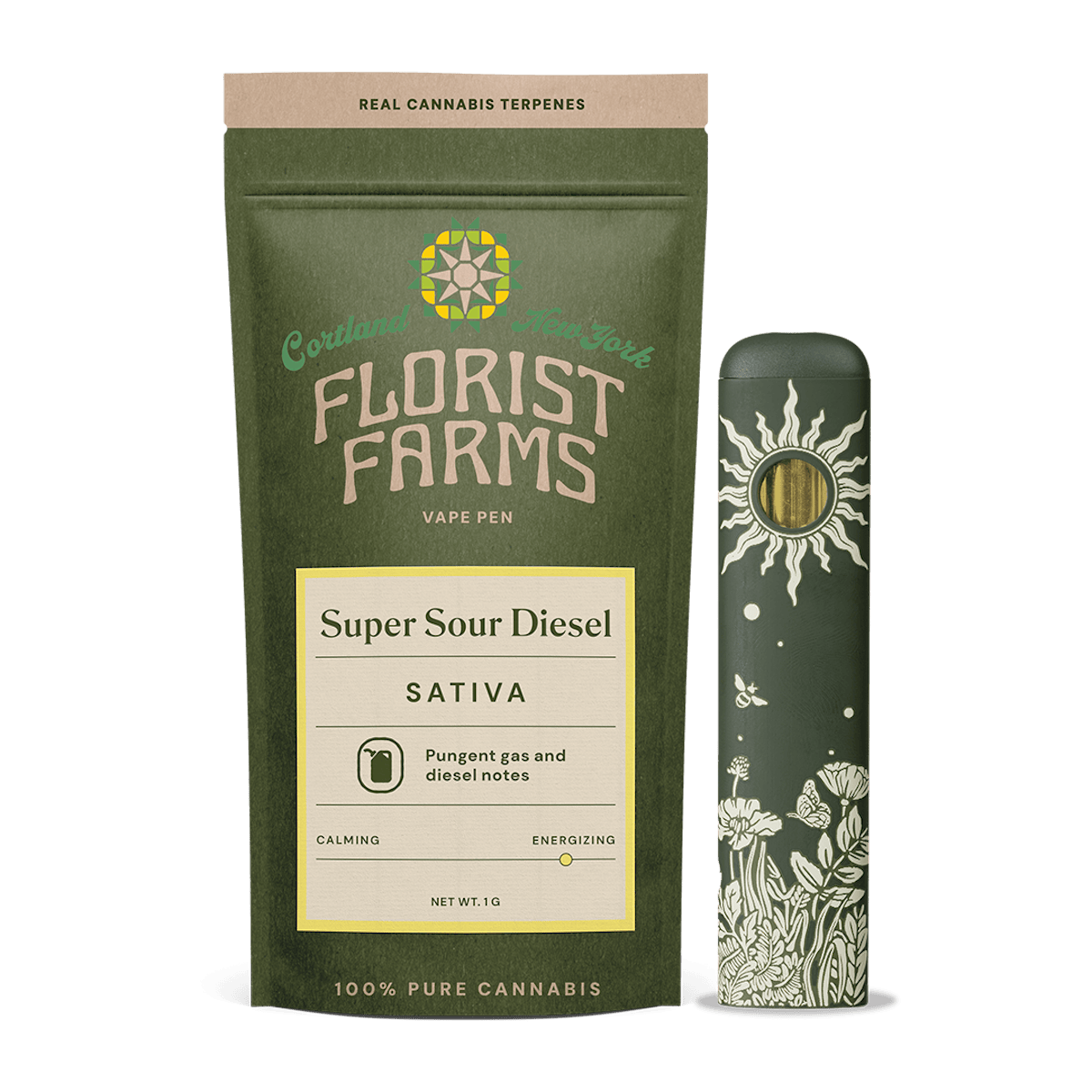 Florist Farms | Vape | 1g AIO | Super Sour Diesel