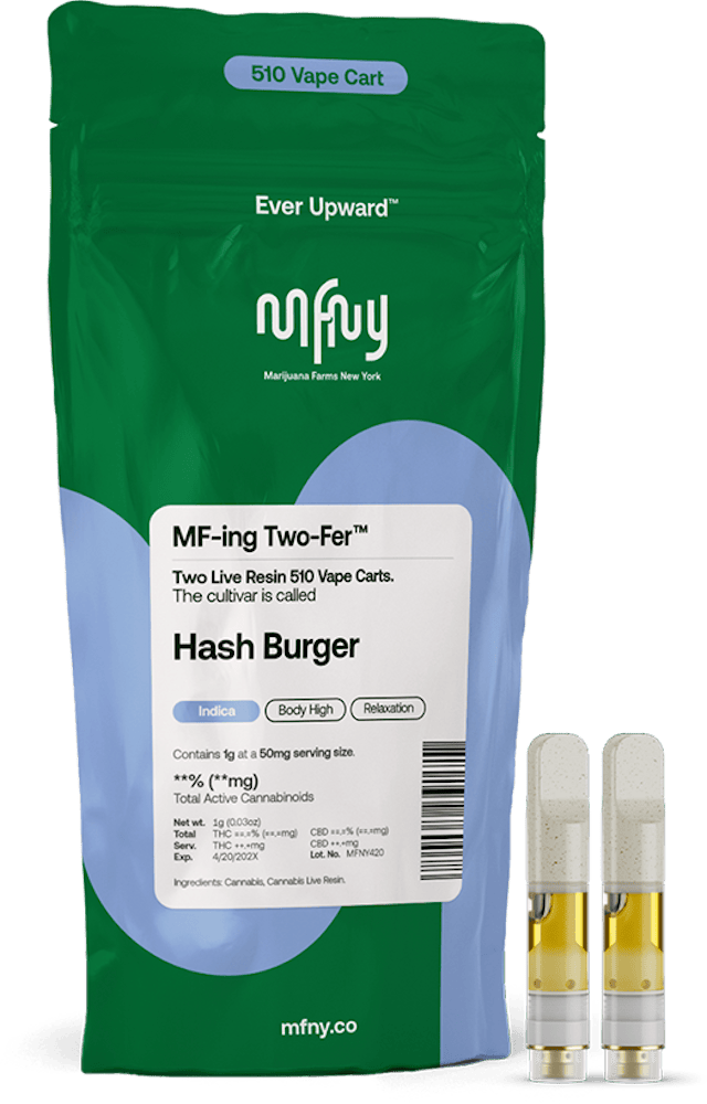 MFNY | Vape | 2pk .5g Cart | Live Resin Hash Burger
